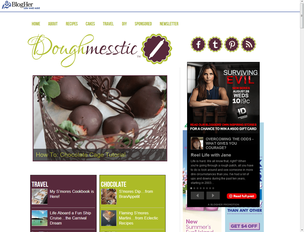She’s Becoming Doughmesstic Website redesign
